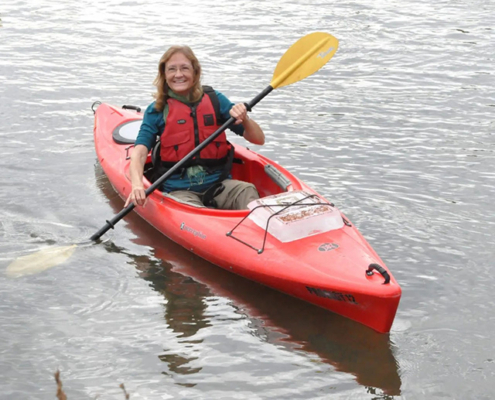 Basia launching Ice Books into Great Miami River Ohio