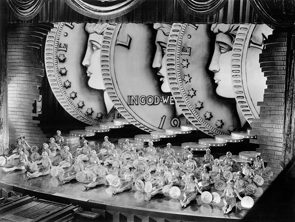 Musical Number, 'We're In the Money', on-set of the film, Gold Diggers of 1933, 1933